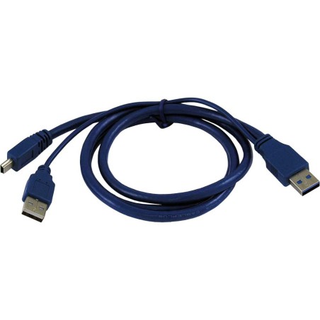 Gehäuse 6,35cm (2,5"), USB 3.0, LC-Power LC-25U3-XL, alu/blau, für SATA HDD & SSD