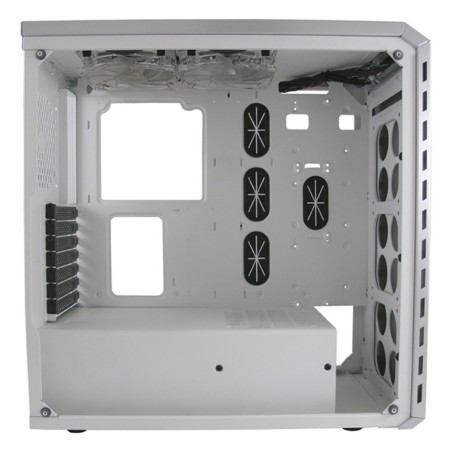 LC-Power Midi-Tower, ATX Gaming Gehäuse 986S, White Shadow, silber / weiß, ohne Netzteil