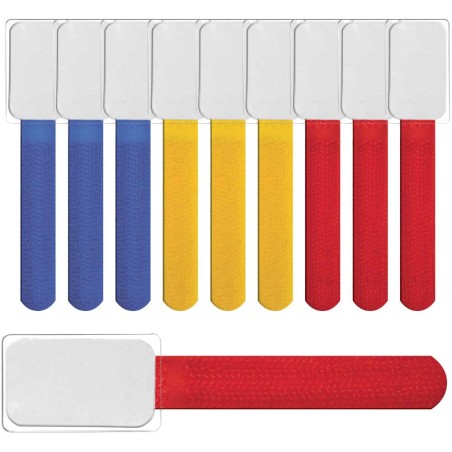 Label-The-Cable Mini, LTC 2530, 10er Set mix (4x rot, 3x blau, 3x gelb, kann variieren)