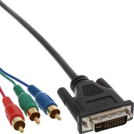 Câble DVI-D 24+5 prise 3x Cinch RGB, 1m