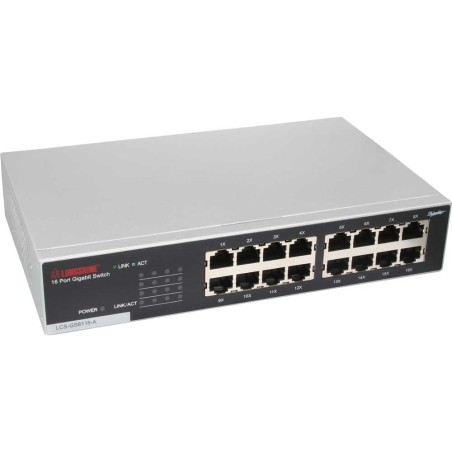 Longshine Gigabit Switch, 16-Port, LCS-GS8116-A, Desktop, Lüfterlos