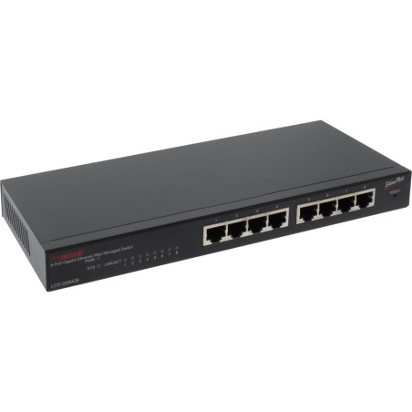 Longshine Gigabit Switch, 8-Port, LCS-GS8408, Web Smart SNMP, lüfterlos