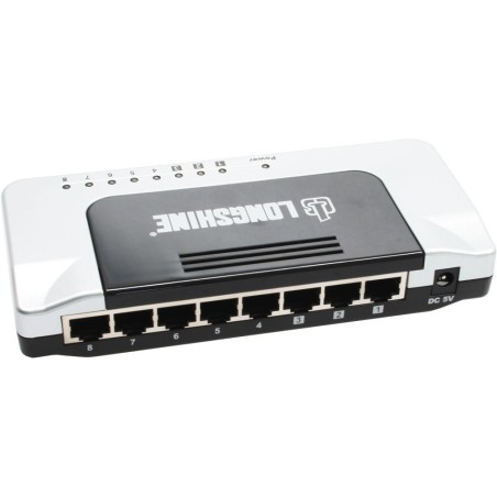 Longshine 8-Port Switch, 10/100 mit QoS & Loop Erkennung, LCS-FS6108-C