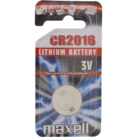 Maxell Batterie Lithium Knopfzelle Typ CR2016, 1er Blister