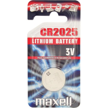 Maxell Batterie Lithium Knopfzelle Typ CR2025, 1er Blister