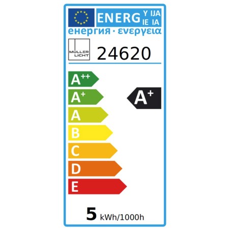 Müller-Licht LED-Glaslampe im Retrofit-Design, matt, Reflektorform, 5W 230V GU10 300 lm 25° 3.000K