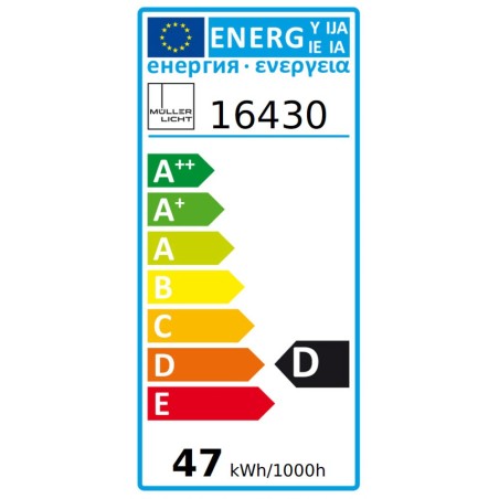 Müller-Licht Halogen-Glaslampe Birnenform 46W 230V E27 700lm 2700K warmweiß dimmbar