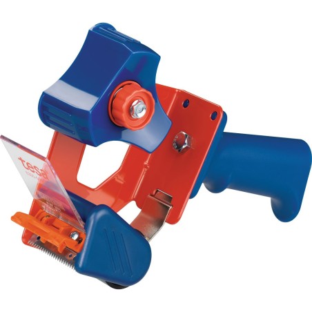 tesa Packbandhandabroller Economy, bis 66m x 50mm, rot/blau