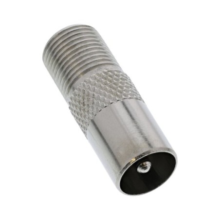 Adaptateur coaxial, IEC- prise (Antenne) sur Connecteur F femelle