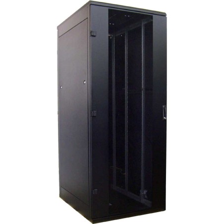 19" Netzwerkschrank 45HE, zerlegbar, Triton RZA-45-A81-BAX-A1, 800x1000, Glastür, schwarz