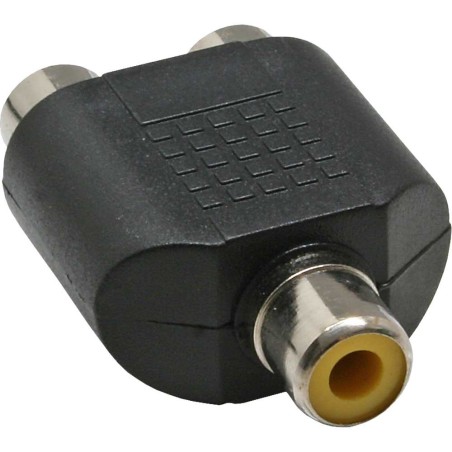 Adaptateur audio, InLine®, 1x connecteur Cinch femelle à 2x connecteur Cinch femelle