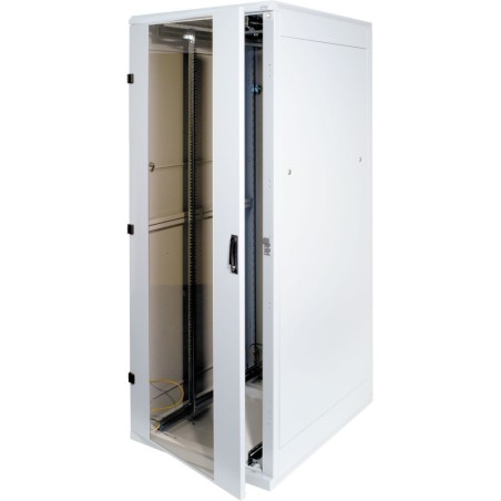 19" Netzwerkschrank 27HE, Triton RMA-27-L81-CAX-A1-LAA, 800x1000, Gitternetztür vorne und hinten, grau