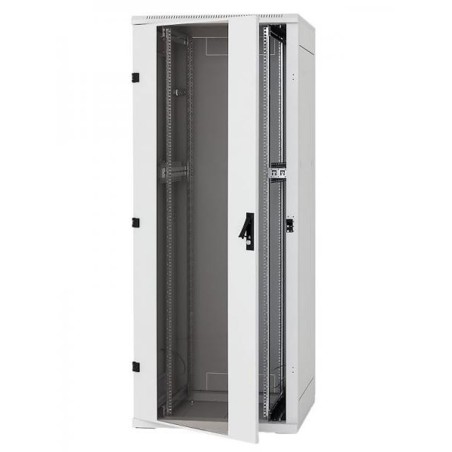 19"-Netzwerkschrank 42HE, Triton RMA 800+, RMA-42-A88-CAX-AB, 800x800, Frontglastür (Linksans.) mit Schloss, lichtgrau