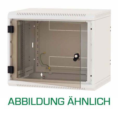 10"-Wandschrank, 4HE, mit Frontvollblechtür, Triton RBA-04-CS3-CAX-C1, lichtgrau