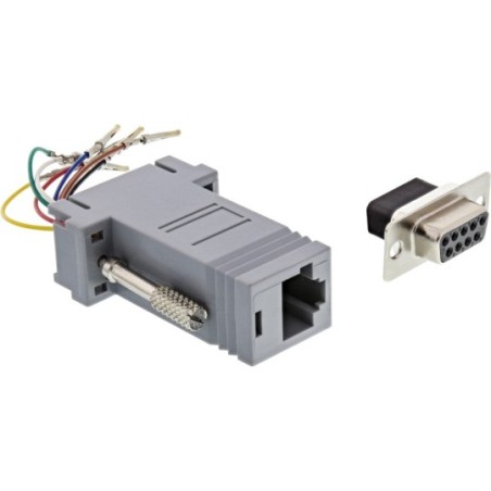 Adaptateur, InLine®, 9 broches Sub D fem. à RJ45 Bu