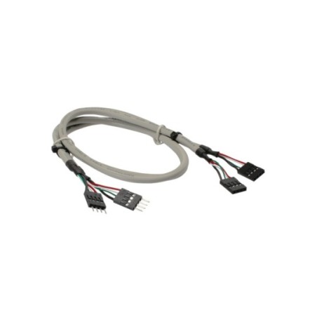 USB 2.0 Rallonge, InLine®, interne, 2x 4 broches connecteur IDC sur connecteur IDC femelle, 60cm