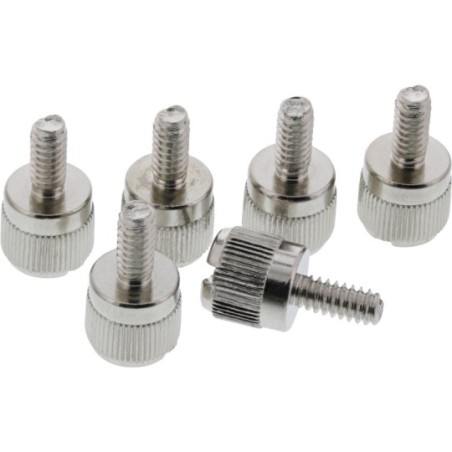 Vis a tête moletée, InLine®, argent, pour boîtier, 12mm, 6 x Pack