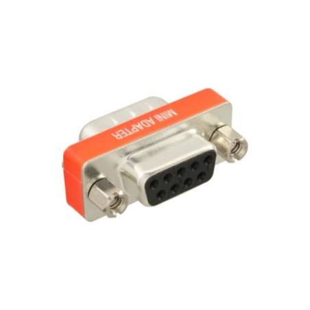 Adaptateur null modem, InLine®, 9 broches mâle/fem.