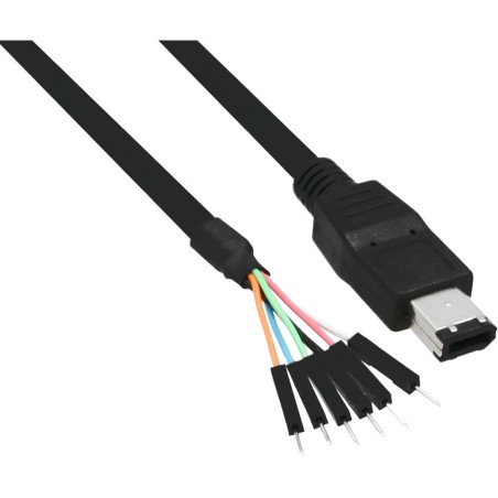 Adaptateur câble FireWire, InLine®, 6 broches. prise sur connecteur IDC 40cm