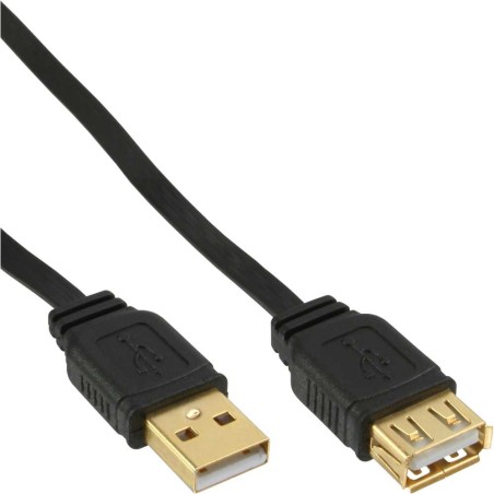 InLine® USB 2.0 Flachkabel Verlängerung