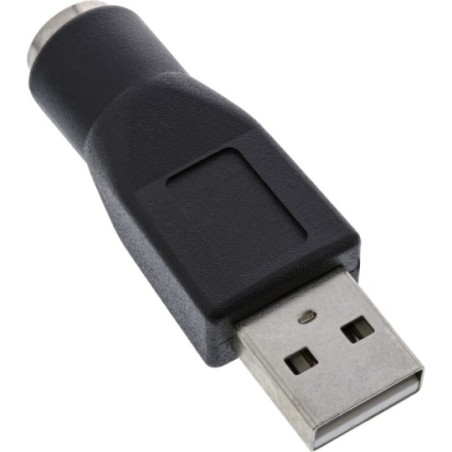 Adaptateur USB PS/2, InLine®, USB prise A sur PS/2 prise femelle