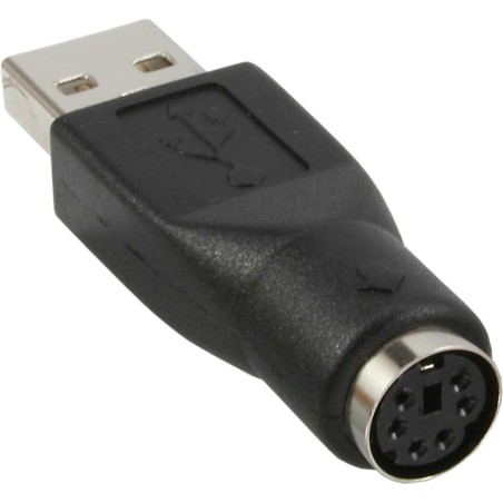 Adaptateur USB PS/2, InLine®, USB prise A sur PS/2 prise femelle