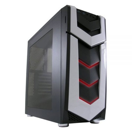 LC-Power Midi-Tower, boîtier de jeu ATX 987B, Silent Slinger, noir, sans alimentation