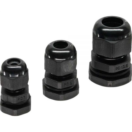 Presse-étoupe InLine® PG 9 Nylon IP68 4-8mm, noir, 10 pièces