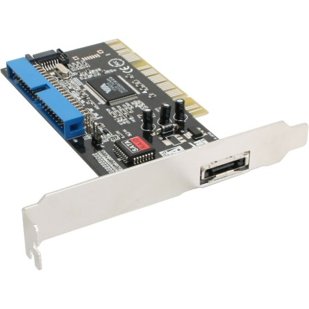 Carte d'interface, InLine®, eSATA+SATA+contrôleur carte IDE avec RAID, PCI