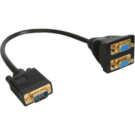 Câble adaptateur VGA en Y, prise VGA sur 2x prise VGA femelle