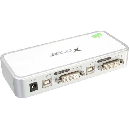 KVM Commutateur, InLine®, DVI, 2 x, USB, avec Audio